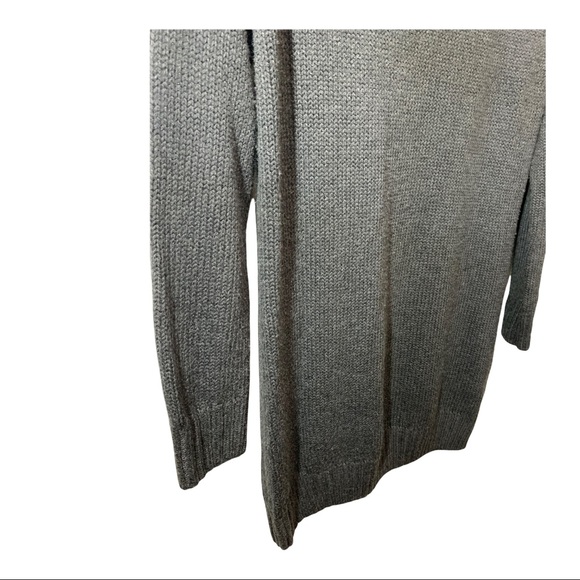 H&M  CHARCOAL GRAY CABLE KNIT LONG SLEEVE TUNIC SWEATER - Picture 10 of 11